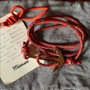 Miansai Red Rope Anchor Wrap Bracelet